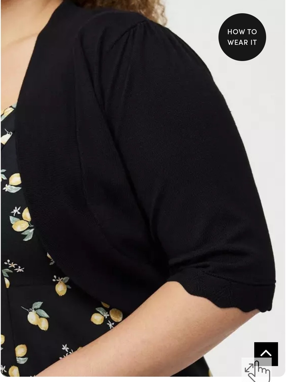 Torrid Black Cropped Open-Front Bolero